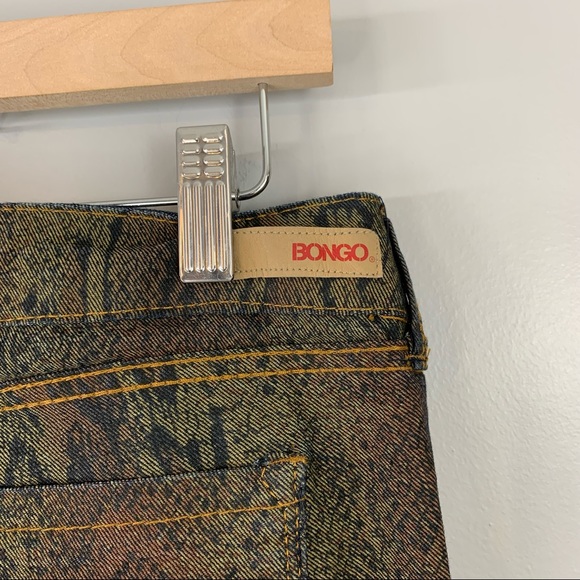 Bongo Reversible Jeans Snake Skin Dark Wash Blue Skinny 34 - Picture 6 of 11